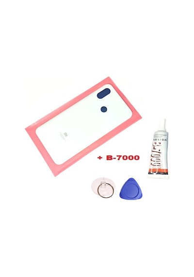 Xiaomi Mi 8 Beyaz Arka Kapak Batarya Kapağı Pil Kapağı Yapışkan Ve Sökme Aparatıyla Beraber Full Set Beyaz