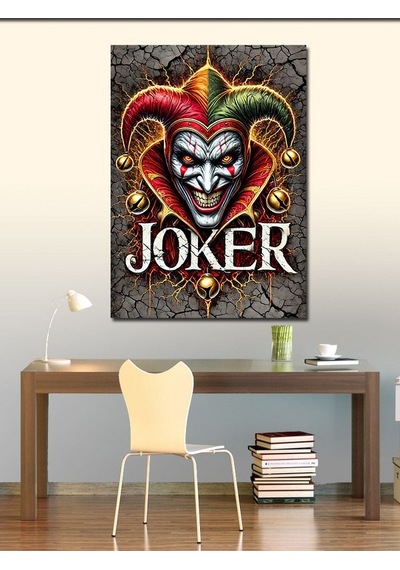 Kanvas Tablo Joker Maskesi Ve Gülüş 70cmx100cm