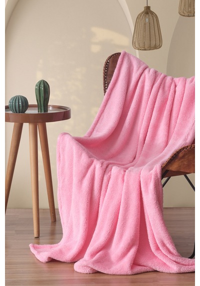 Wellsoft Tv Battaniyesi Peluş Polar Ultra Yumuşak Battaniye 140x170 Cm Pembe