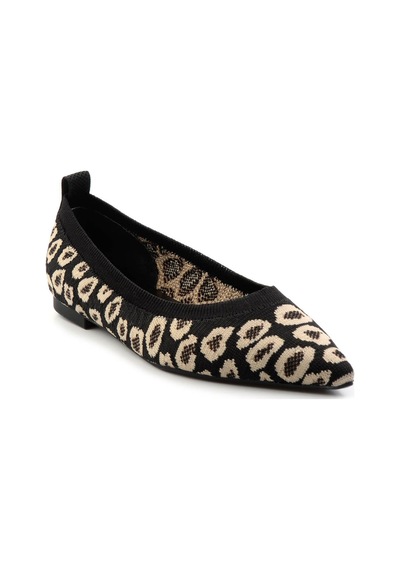 Siyah Leopar Kadın Babet K01327018482 Siyah