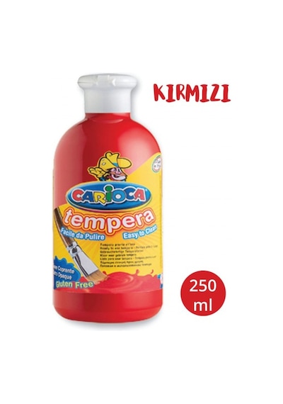 Carioca Ko024/04 Guaj Boya (Süper Yıkanabilir) 250 Ml Kırmızı Çok Renkli
