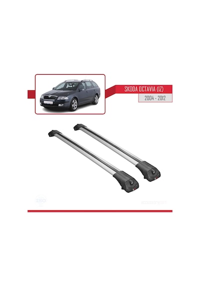 Skoda Octavia 1z 2004-2012 Arası İle Uyumlu Ace-1 Ara Atkı Tavan Barı Gri