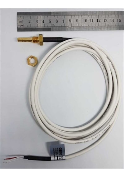 Gemo Pt100-6s-slk Sıcaklık Sensörü 3m Silikon Kablolu 3 Telli Pt-100 Sensör, Uç Çapı 6 Mm, -50 C ... +200 C