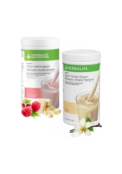 Herbalife Besleyici Shake Karışımı Formül 1 Ahududu 550 G 1 Vanilya 550 G
