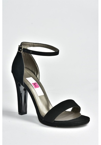 Fox Shoes Siyah/siyah Nubuk Tek Bantlı Kalın Topuklu Kadın Ayakkabı M348072301 Siyah - Siyah Fox Shoes Siyah/siyah Nubuk Tek Bantlı Kalın Topuklu Kadın Ayakkabı M348072301 Siyah - Siyah