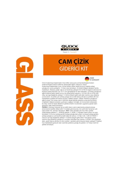 QUIXX® Cam Çizik  Set