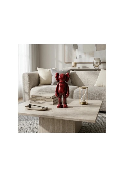Kaw Tarzı Bordo X Gözlü El Boyaması Dekoratif Figür Heykel 26 Cm