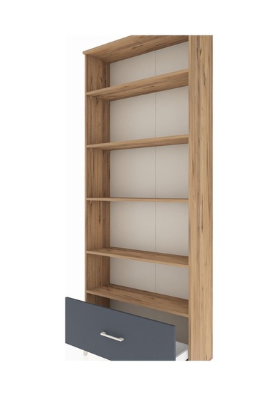 Arges Dolap 5 Raflı Tek Çekmeceli 88x30x221 Çam-antrasit Atlas Çam
