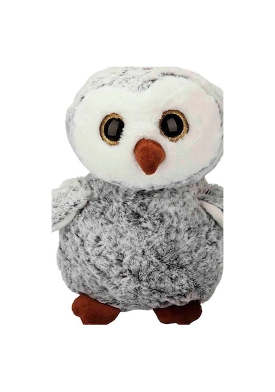 30 Cm Peluş Baykuş Oyuncak - Yumuşak Dolgulu, Elde Yıkanabilir, Kahverengi-siyah Seçenekli Bx-313545 001 - Beyaz