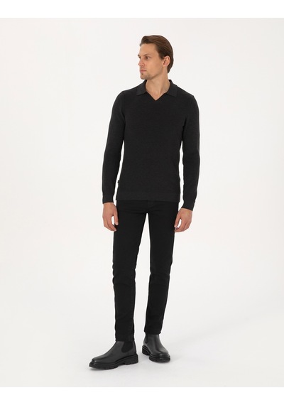 Pierre Cardin Erkek Antrasit Melanj Kazak /triko 50315754-vr081 Antrasit Melanj