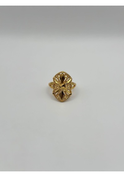 Arnes Jewelry Çelik 22 Ayar Altın Kaplama Ayarlanabilir Yüzük Ar493nes Gold