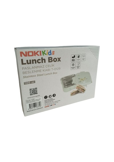 Noki Kids Paslanmaz Çelik Beslenme Kabı 1100 Ml Çift Bölmeli Çok Renkli