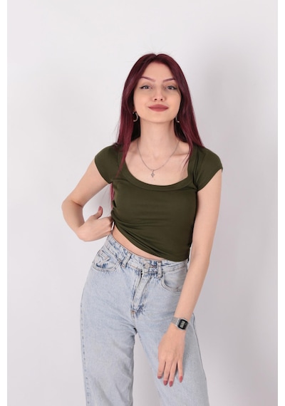 Busem S0016476 Kadın Bluz Haki