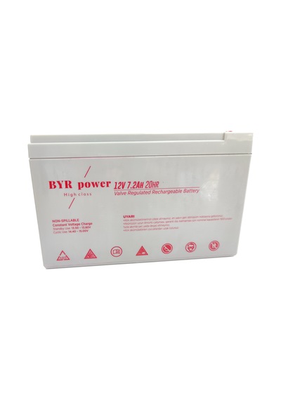 Byr Power Akülü Araba Aküsü 12V 7.2Ah 20Hr