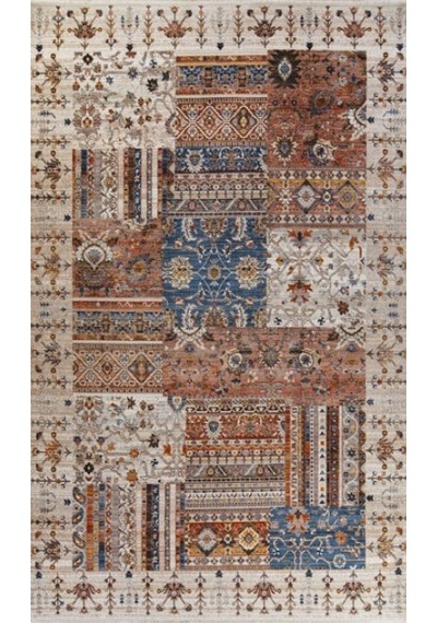 Gabardin Halı 7/24 Serisi 1266 Kemik Salon Oturma Yatak Odası Halısı Kemik