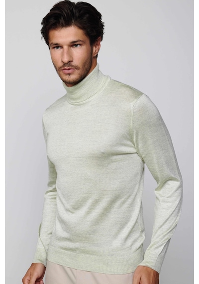 Tudors Slim Fit Tam Boğazlı Yaka Düz Yün Gri Erkek Kazak-29549-gri Gri