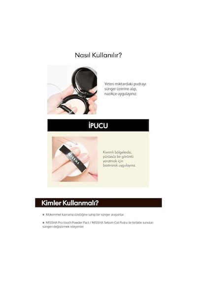 Missha Compressed Flocking Puff Yuvarlak 2adet 0