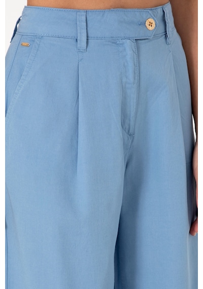 U.S. Polo Assn. Kadın Mavi Loose Fit Kanvas Pantolon 50300631-VR036