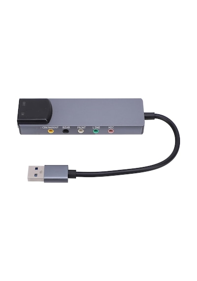 overzone 6 İn 1 Usb Harici Ses Kartı, ENT 5.1 Ve 7.1 Kanal, Spdıf Optik Giriş Çıkış, Mikrofon Line In Front Rear Center Bass, Usb 2.0, 32/44/48khz, Aes/ebu Iec60958, Windows Mac Uyumlu Zr1311