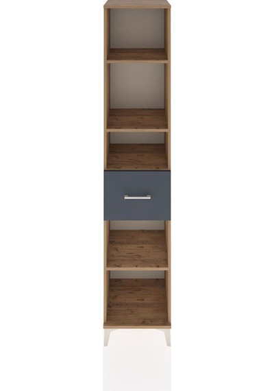 Hyperion Dolap 4 Raflı Tek Çekmeceli 44x44x221 Çam-antrasit Atlas Çam