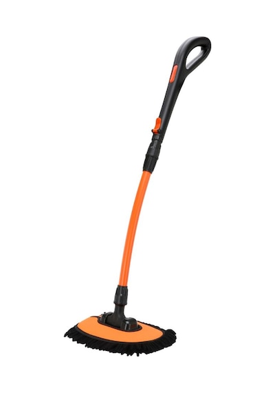 Coofbe Ayarlanabilir Teleskopik Mikrofiber Araç Yıkama Fırçası+yedek Bez Kuru Islak Oto Yıkama Fırçası 1 Adet