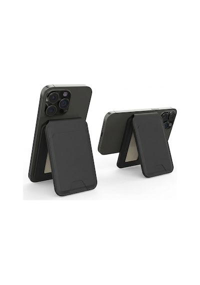 Micflip P17 İos Cihazlara Özel Magnetik Standlı Kartlık Siyah