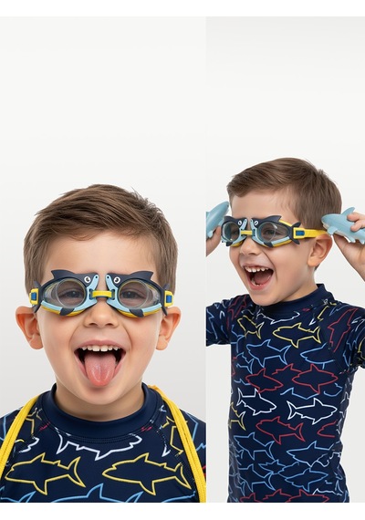 Denokids Erkek Çocuk Deniz Gözlüğü Köpekbalığı Renkli