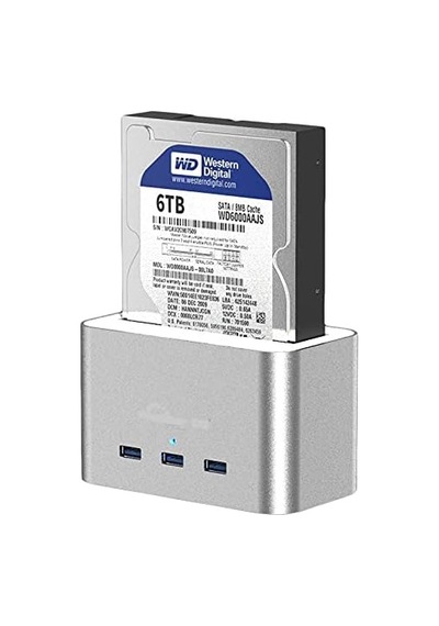 Alüminyum Usb3.0 3.5-2.5 Hdd Sata 3 Port Usb Hub Dock İstasyonu