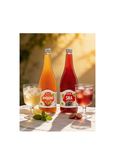 Doğal Üzüm Şırası 1 Litre & Doğal Demirhindi Şerbeti 1 Litre