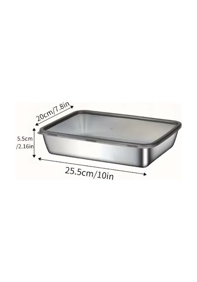 River World 5 Cm X 20 Cm X 20 Cm Ebatında Saklama Ve Paslanmaz Çelik Fırın Kabı Çok Renkli 87599175