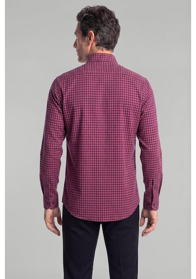 Bisse Regular Fit Flanel Mini Kareli Pamuk Kırmızı Erkek Gömlek Gmfln0122300203 D24