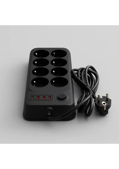 Ofis Gereçleri Teknolojik Aletler Masaüstü Düzen Uzatma 4 Usb Portlu Iq Akıllı Şarj 8 Prizli Uzatma 2