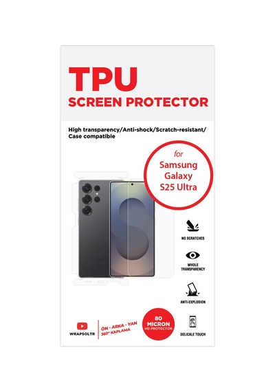 Samsung Galaxy Uyumlu S25 Ultra Ekran, Arka Ve Yan Koruyucu Fullbody Kaplama Tpu Film