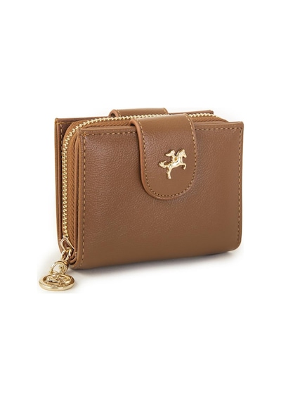 Nas Bag Kadın Çift Kapaklı Mini Cüzdan Taba Nero Çok Renkli