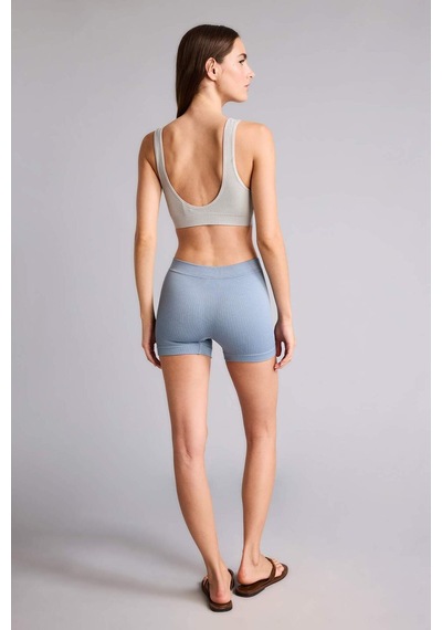 Defacto Fitilli Elastik Bel Açık Mavi Seamless Boxer I0628ax26hsbe746 Mavi-be746