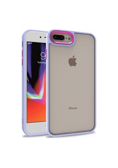 Apple Uyumlu iPhone 7 Plus Kılıf Zore Flora Kapak Lila
