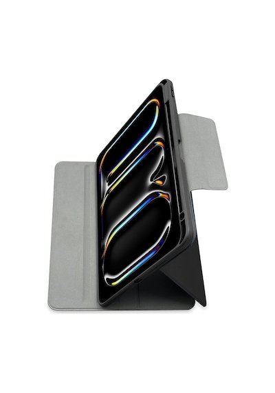 Apple Uyumlu iPad  Air 13 2024 Pu Ayrılabilir Kalem Bölmeli Standlı Kılıf Raptic Spin Detachable Folio Siyah