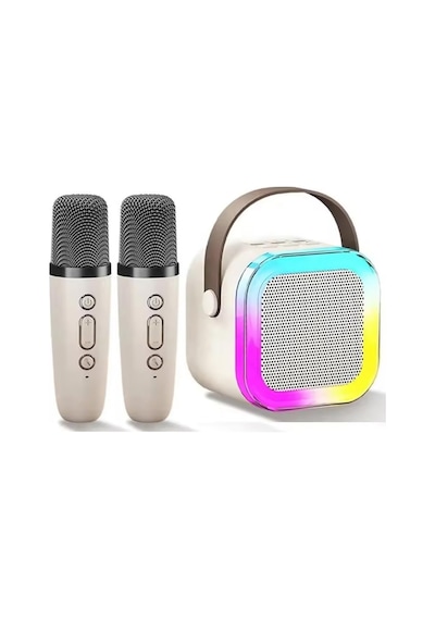 Coverzone Kablosuz Mikrofonlu Karaoke Makinesi Ent- Taşınabilir Bluetooth Hoparlör Seti Bas Tiz Ayarlı Retro Hoparlör Yetişkinler Ve Çocuklar İçin Hafıza Kartı Ve Usb 10x10x6cm Çiftli K12 - Krem Coverzone Kablosuz Mikrofonlu Karaoke Makinesi Ent- Taşınabilir Bluetooth Hoparlör Seti Bas Tiz Ayarlı Retro Hoparlör Yetişkinler Ve Çocuklar İçin Hafıza Kartı Ve Usb 10x10x6cm Çiftli K12 - Krem