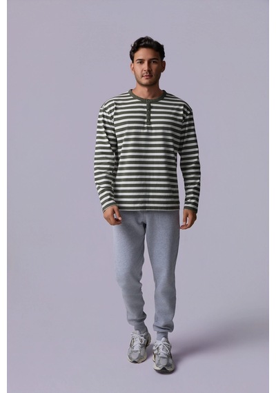 Defys Defy S Erkek Oversize Çizgili Uzun Kollu Çıtçıtlı Yaka Tişört Haki-ekru - 611495481 Haki-ekru Defys Defy S Erkek Oversize Çizgili Uzun Kollu Çıtçıtlı Yaka Tişört Haki-ekru - 611495481 Haki-ekru