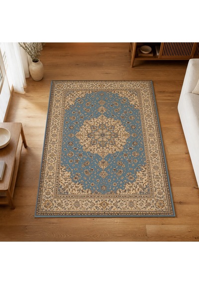 Kartela Halı Aro Halı Jüt Taban Dokuma Halı Mavi - 200 X 300 Cm