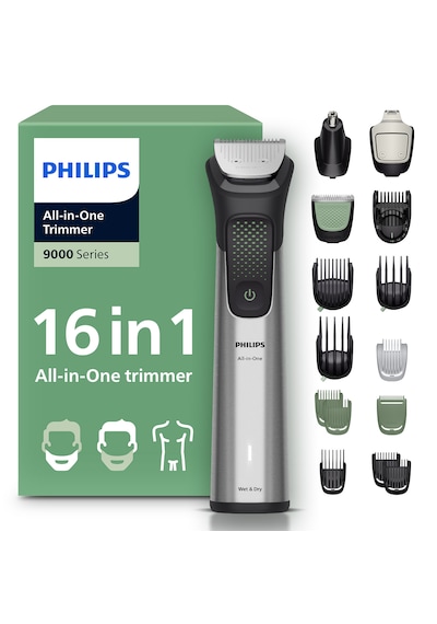 Philips 16'sı 1 Arada Erkek Bakım Seti MG9532/15-yüz/saç/vücut (ISLAK/KURU KULLANIM)