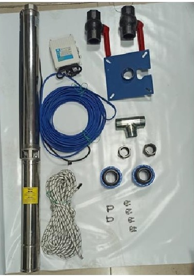 Impo Sk 415/08 3Hp Technoplast Başlıklı  20 Mt Yassı Kablolu Ve Panolu 40 Mt Halatlı Çift Vanalı Akıtma Başlıklı Monofaze Takım Dalgıç Pompa