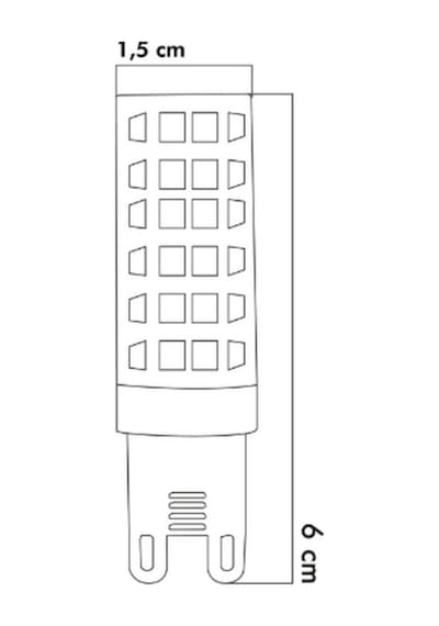 Uzun Mısır Şeffaf 7 W 3000k G9 Led Ampul Erd-289 10'lu