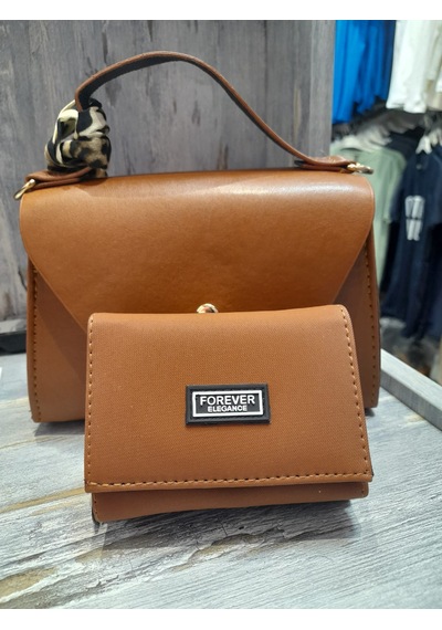 Berru Butik Kapaklı Şallı Askılı Çanta A.taba - Taba