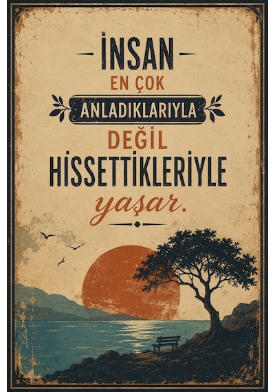 Retro Edebi Söz Ahşap Mdf Duvar Tablosu Dekoratif Motivasyon Yazılı Poster 49