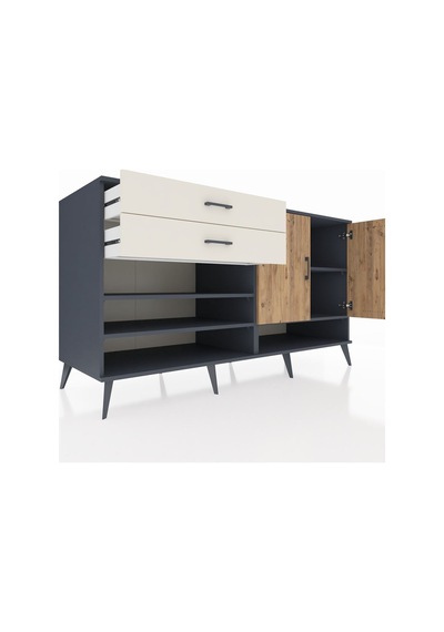 Kronos Konsol 4 Raflı 2 Çekmeceli 2 Kapaklı 176x59x99 Antrasit-ça Antrasit-çam/aytaşı Kronos Konsol 4 Raflı 2 Çekmeceli 2 Kapaklı 176x59x99 Antrasit-ça Antrasit-çam/aytaşı