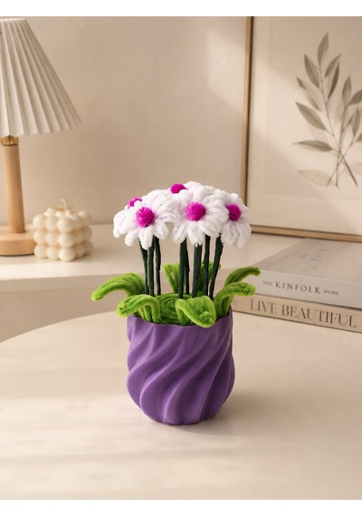 Purple / El Yapımı Solmayan Şönil Çiçek Mor