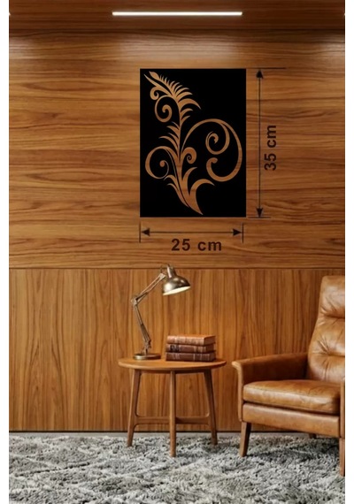 Geleneksel Çiçek Desenli Ahşap Duvar Tablosu - 25x35 Cm Lazer Kesim Dekoratif Pano Renkli