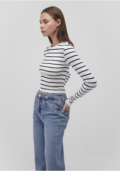 Mavi - 2li Uzun Kollu Crop Basic Tişört 1613021-900 Siyah