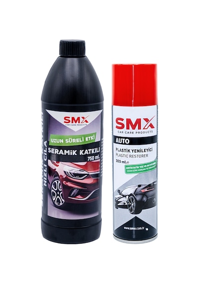 Seramik Katkılı Hızlı Ve Pratik Cila 750ml.+ Tampon & Plastik Yenileyici 300 Ml